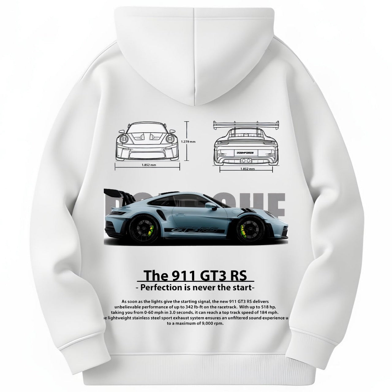 porche 911 gt3 rs hoodie