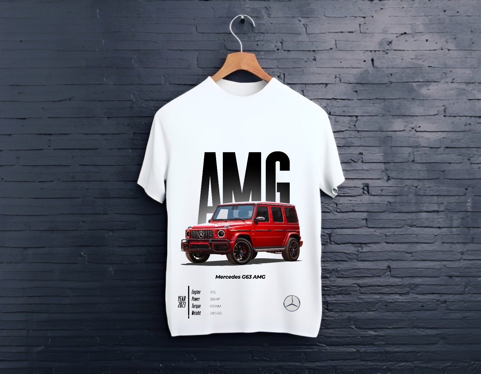 white cotton tshirt  Mercedes AMG