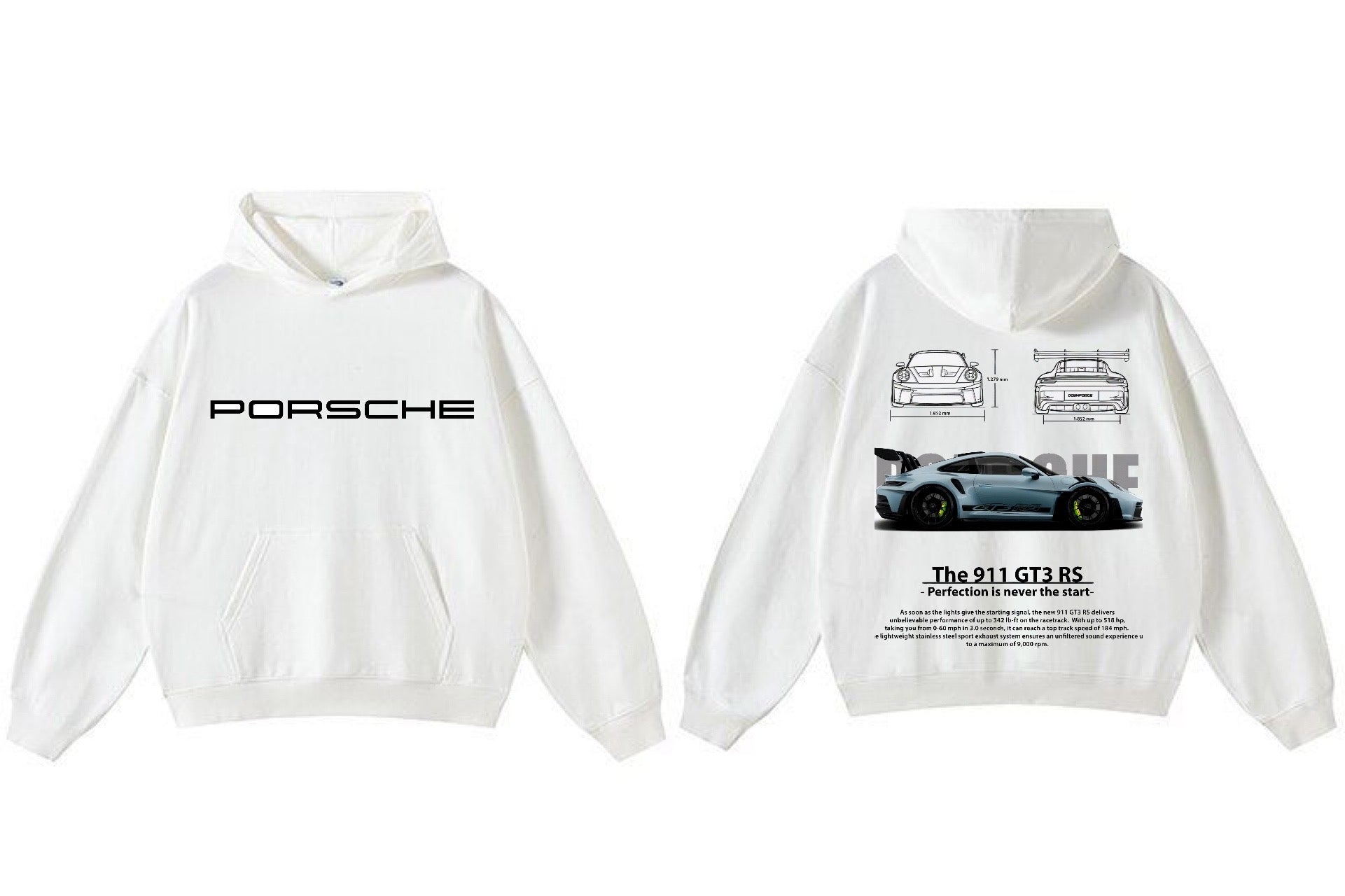 porche 911 gt3 rs hoodie