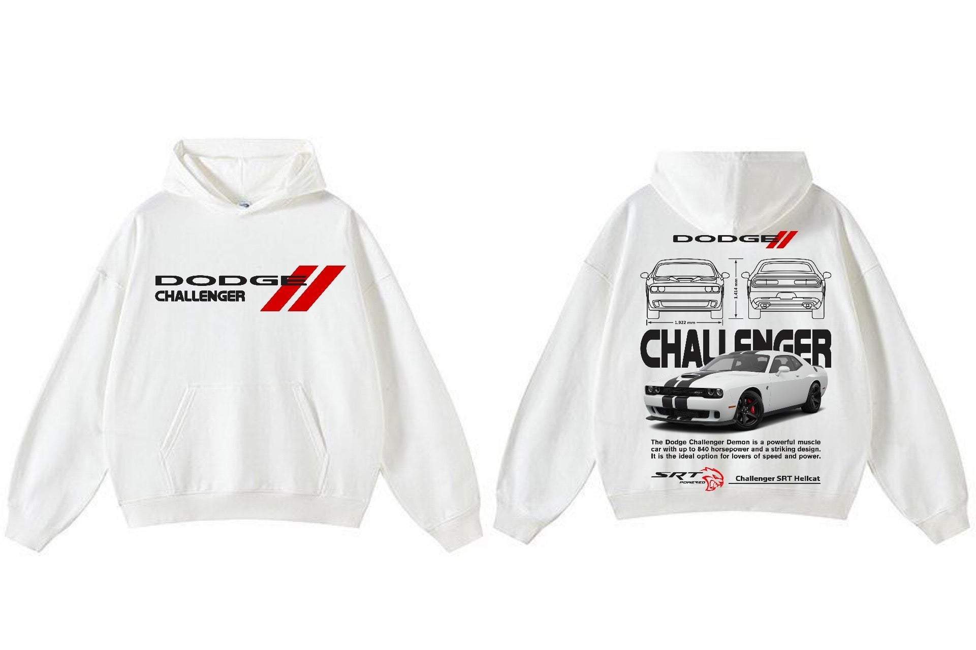 dodge challenger hellcat hoodie
